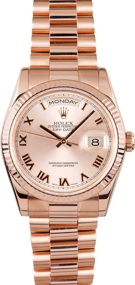 rolex president mens rose gold watch|rolex president rose gold 41mm.